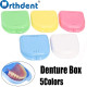 Dental Denture Storage Box with Ventilation Holes Snap Lock Orthodontic Retainer Boxes