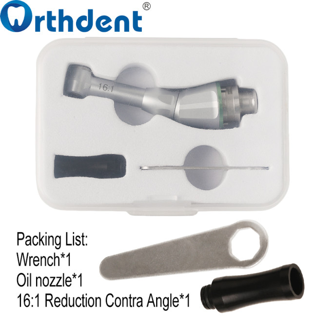 16:1 Dental Reduction Contra Angle Handpiece Head  T-fine-II Push Button Chuck for Electric Endo Motor
