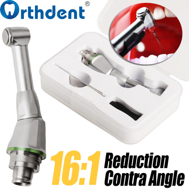 16:1 Dental Reduction Contra Angle Handpiece Head  T-fine-II Push Button Chuck for Electric Endo Motor