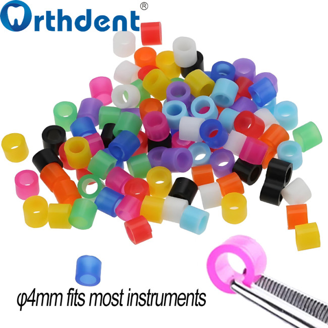Dental Silicone Code Rings 160Pcs Box | 8 Colors Mixed | Instrument Code Ring Band