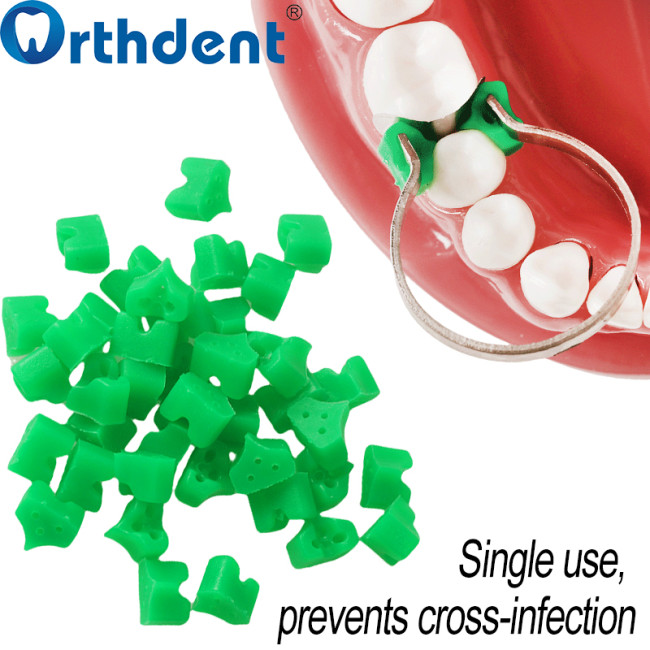 40Pcs/Pack Dental Silicone Wedges Rubber Add On Wedge For Matrix Band Fixation