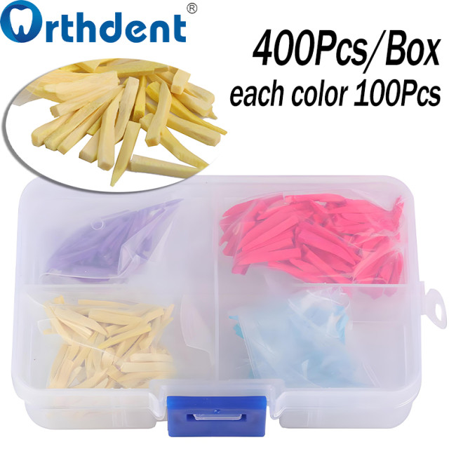 Wooden Dental Wedges MIX Pack 400Pcs for Interdental Composite Fixing Restoration