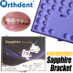 Dental Monocrystalline Sapphire Brackets with Buccal Tubes | Mini MBT 0.022 | Hooks 3-4-5