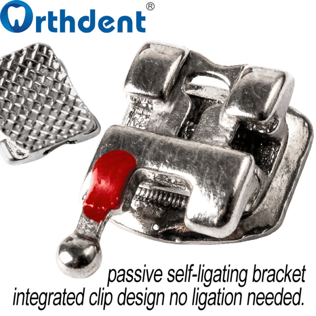 Dental Passive Self-Ligating Roth 0.022 Brackets with Hooks 3-4-5 | Metal | Orthodontic with Tools