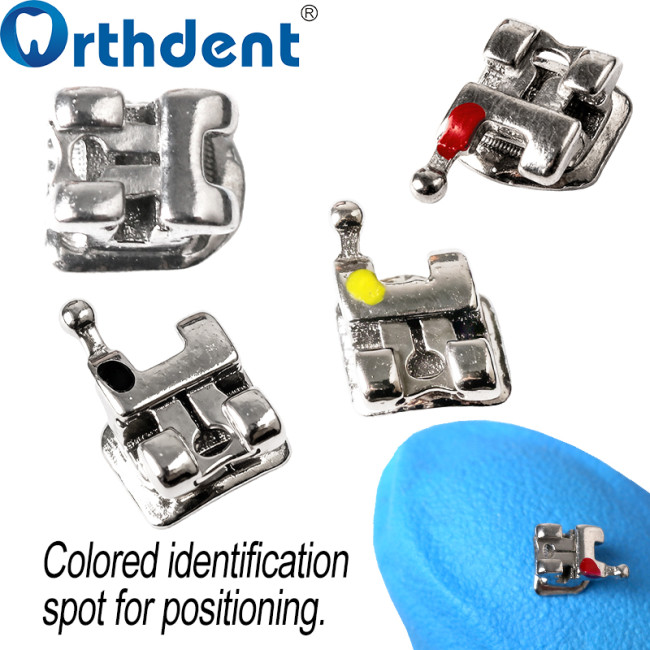 Dental Passive Self-Ligating Roth 0.022 Brackets with Hooks 3-4-5 | Metal | Orthodontic with Tools