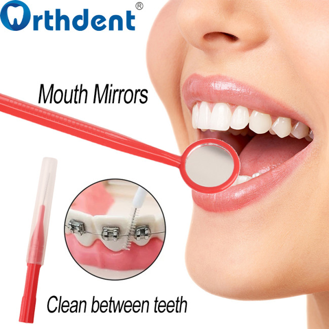 8Pcs/Set Orthodontic Oral Care Kit Toothbrush Floss Threads Ortho Wax Cleaning Sets Interdental Brush