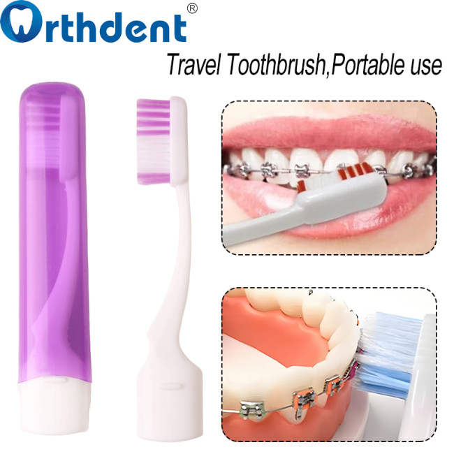 8Pcs/Set Orthodontic Oral Care Kit Toothbrush Floss Threads Ortho Wax Cleaning Sets Interdental Brush