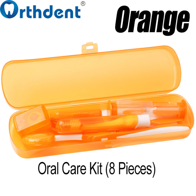 8Pcs/Set Orthodontic Oral Care Kit Toothbrush Floss Threads Ortho Wax Cleaning Sets Interdental Brush