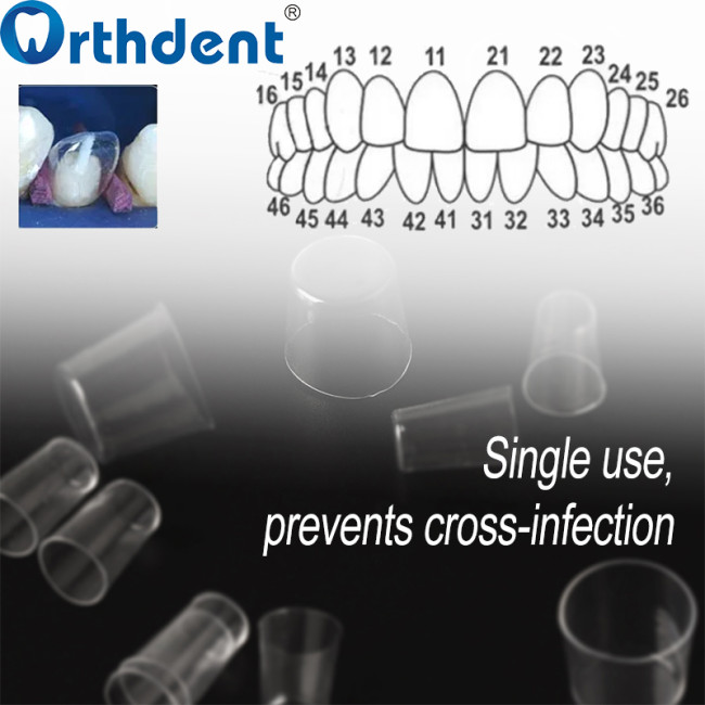 64Pcs Transparent Temporary Preformed Crowns Adult/Child Anterior Postduous Transparent Deciduous