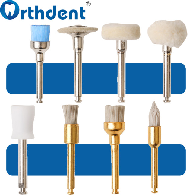 Dental Low Speed Polishing Kit 80Pcs | 2.35mm Shank | 8 Types | Prophy Brushes