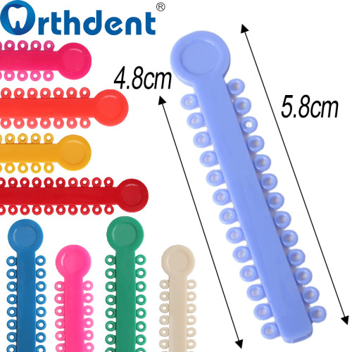 2080Pcs Dental I Type Elastic Ligature Ties MIX Colors Rubber Bands For Bracket Braces