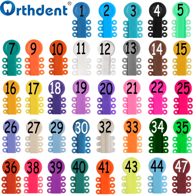 1040pcs/Pack Dental Orthodontic Elastic Ligature Ties Colorful Rubber Bands For Brackets Braces