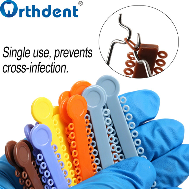 1040pcs/Pack Dental Orthodontic Elastic Ligature Ties Colorful Rubber Bands For Brackets Braces