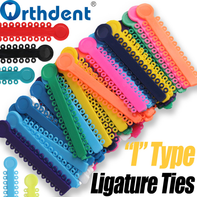1040pcs/Pack Dental Orthodontic Elastic Ligature Ties Colorful Rubber Bands For Brackets Braces