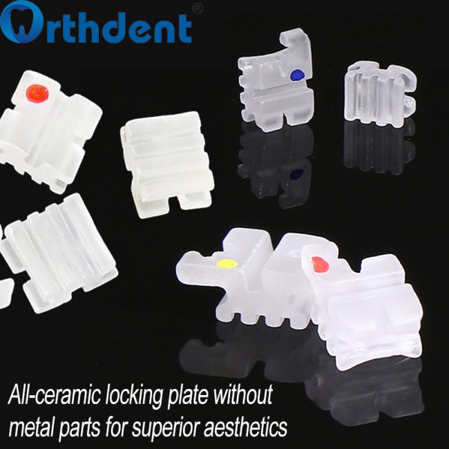 Dental Ceramic Brackets 50Sets (1000Pcs) Mini Roth/MBT 022 345 Hooks Braces For Teeth