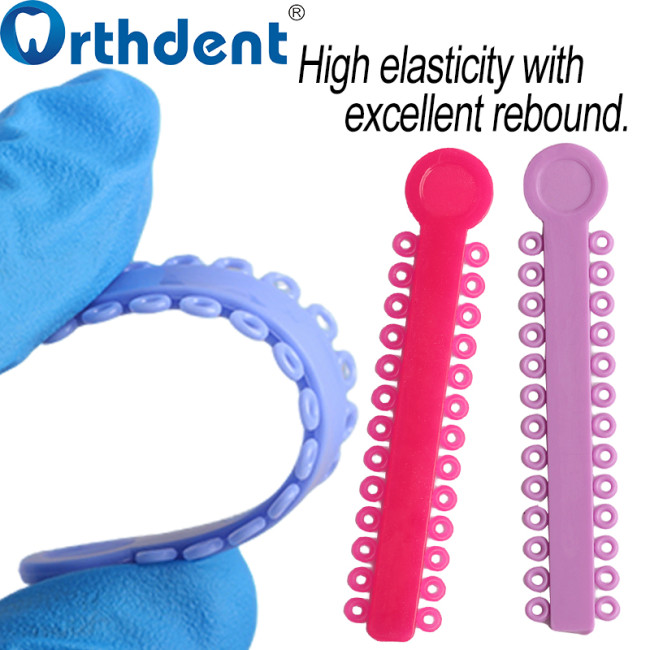 2080Pcs Dental I Type Elastic Ligature Ties MIX Colors Rubber Bands For Bracket Braces