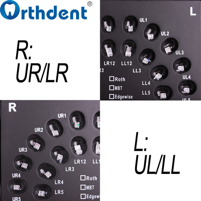 Dental Mini Roth/MBT 0.022 Monocrystalline Sapphire Brackets with Hooks 3-4-5 | 20Pcs/Kit