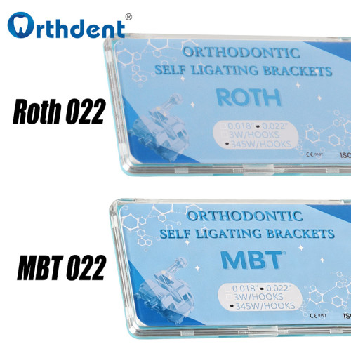 28Pcs/Box Dental Brackets Metal Self Ligating Brace For Teeth 5G Ultra Thin MBT/Roth 022 Buccal Tubes Dentistry Orthodontic Material