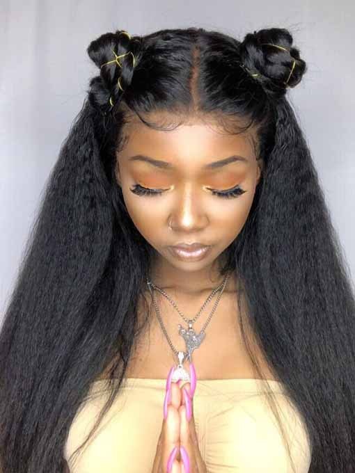 US$ 70 - Italian Yaki Full Lace Human Hair Wigs For Black ...