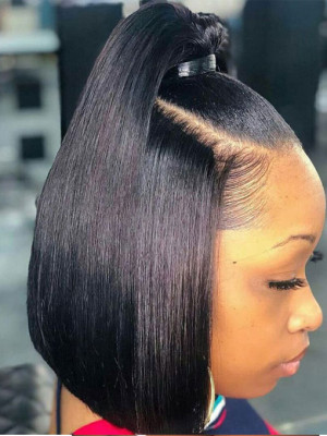 Fastest Half Up Half Down Quick Weave Bob