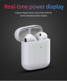 Apple AirPods with Wireless Charging Case, AirPods 2 for iPhone 12 Pro Max, 11, Xs Max, Xr, 8 Plus, 7, Huawei Mate 40, P30, Samsung S20 Ultra, Note 20, Bluetooth 5.0 Earphones with Bluetooth Pairing Sync Button, White, Black, Korllo