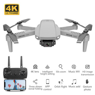 Meenova Mini Quadcopter Drone With 4k HD Wide-angle Camera Live Video, 1080p Real-time Transmission, E88 WiFi FPV Follow me RC, Foldable