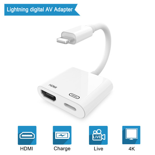 Lightning to HDMI Adapter Cable, to HDMI Connector 1080P HDTV