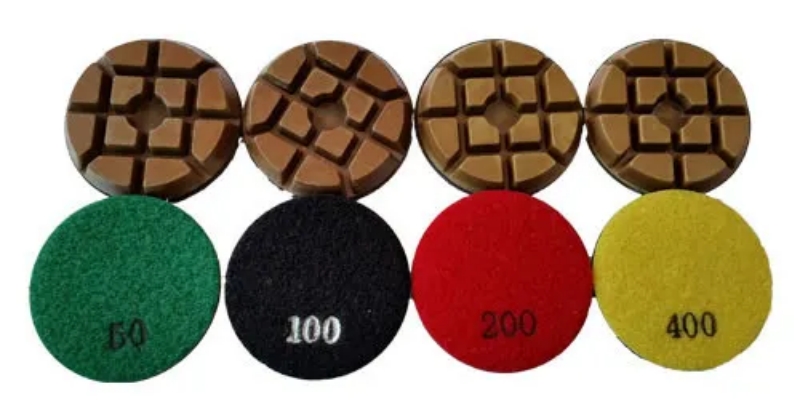 Velcro concrete polishing pads
