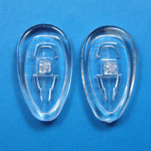 50pairs Eyeglass Silicone Nose Pads Soft Seft Adhesive Thin Anti-Slip Nose pads for Eyeglasses Glasses Sunglasses (Teardrop shape NP-10)