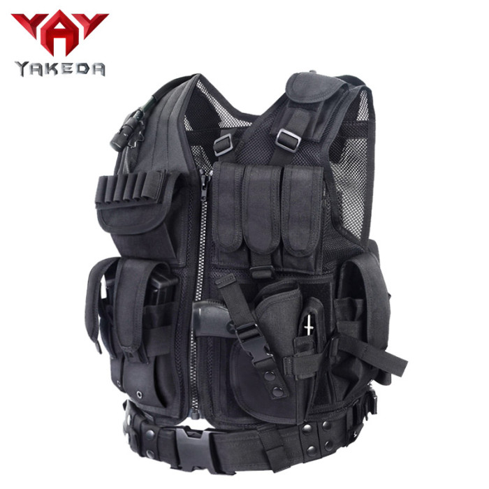 YAKEDA Police Military Tactical Vest Wargame Body Armor Sports Wear Hunting  Vest CS Outdoor Products Equipment