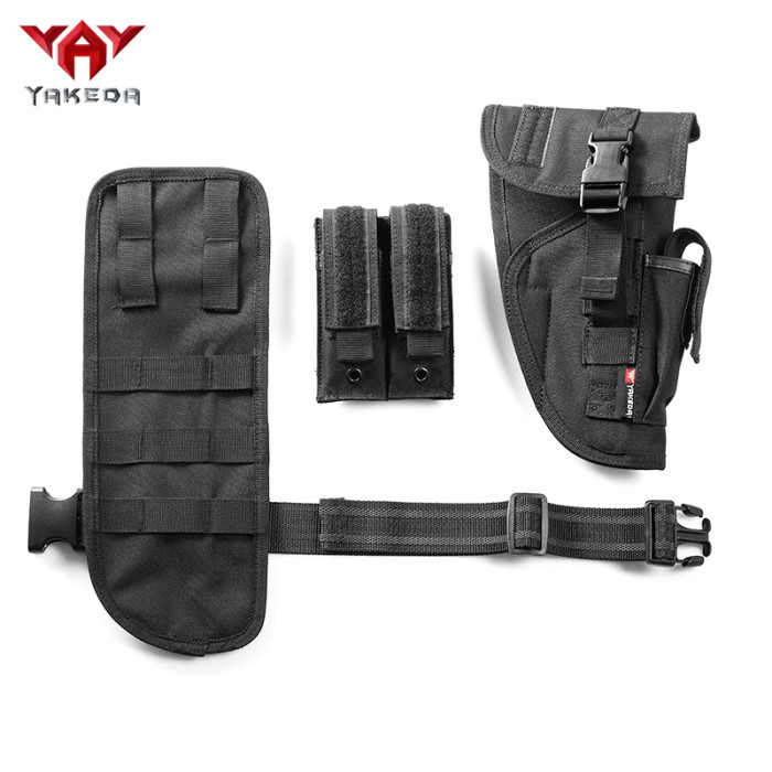 Yakeda Universal Tactical Leg Holster With Magazine Pouch Fully Adjustable And Removable-KF-070