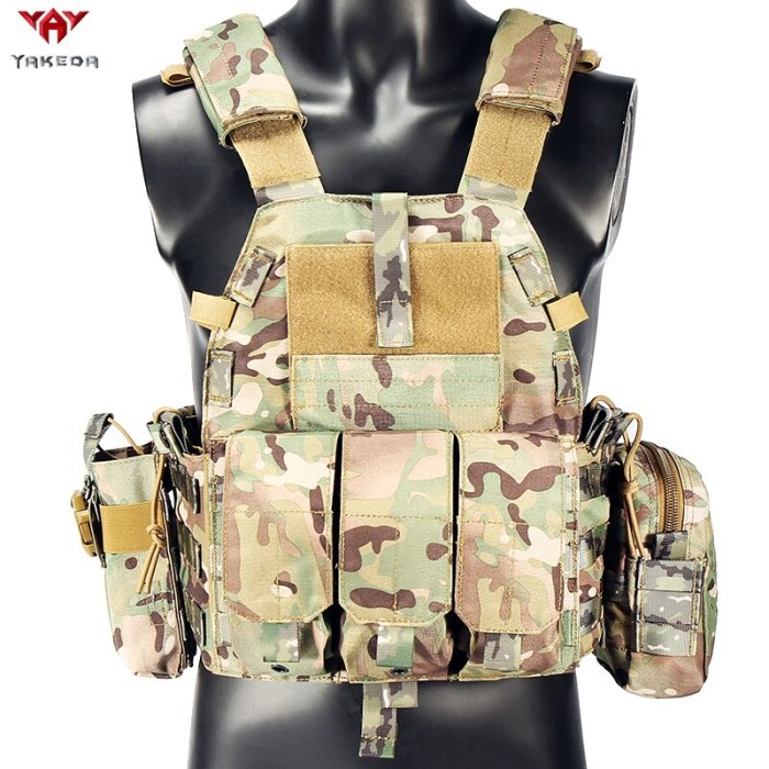 Yakeda Multicam Camouflage Molle Nylon Modular Vest Tactical Vests Outdoor Hunting 6094 Vests Military Men Clothes Army Vest