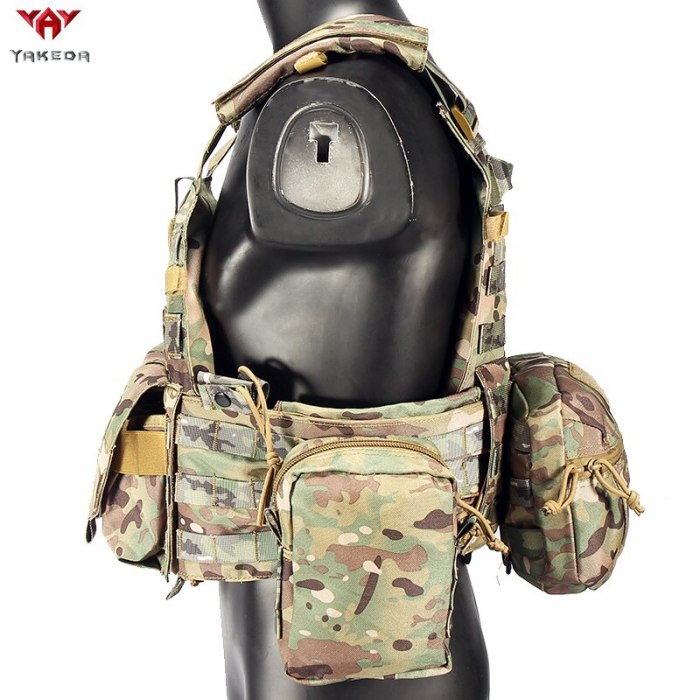 Yakeda Multicam Camouflage Molle Nylon Modular Vest Tactical Vests Outdoor Hunting 6094 Vests Military Men Clothes Army Vest