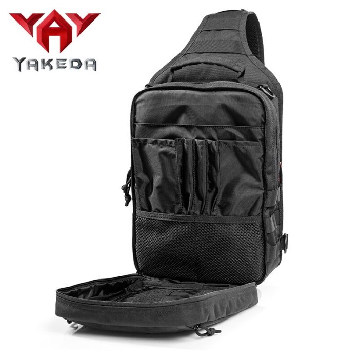 YAKEDA Nylon Tactical sling bag Cross Body Gun Backpack design for handgun move quickly-KF-088