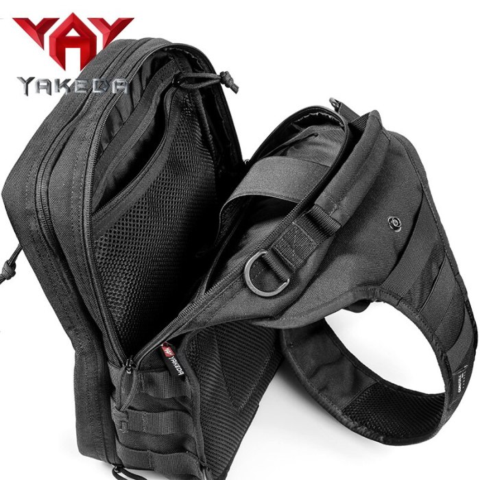 YAKEDA Nylon Tactical sling bag Cross Body Gun Backpack design for handgun move quickly-KF-088