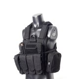 YAKEDA Military Tactical Vest Police Paintball Wargame Wear MOLLE Body ...