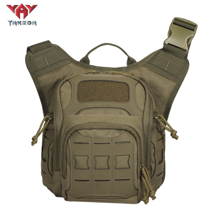 Outdoor tactical chest bag, men's multi-functional military camouflage cycling cross-body bag, one-shoulder backpack