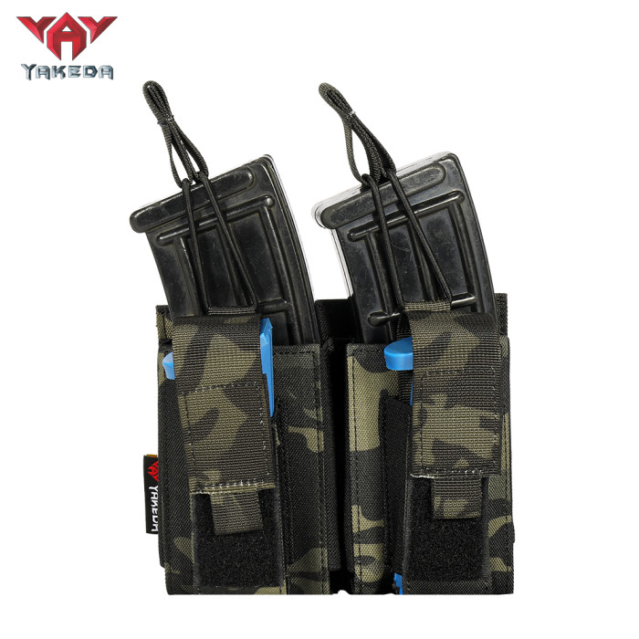 Yakeda Nylon Molle Double Pistol Mag Pouch Other Police Hunting Military AK Mag Holder Tactical