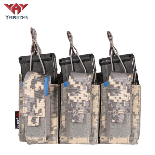 Yakeda nylon Molle triple pistol ammunition bag other police hunting military AK cartridge tactics