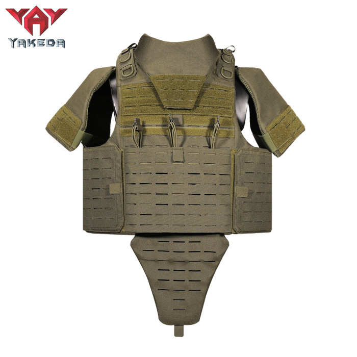 Yakeda Latest Fashion Full Protection Military Tactical Vest Molle Chaleco Tactico Laser Cut Plate Carrier Bullet Proof Vest