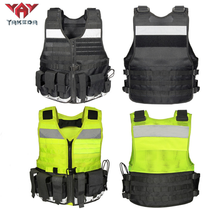 Yakeda custom stab-resistant reflective vest outdoor MOLLE system onboard safety tactical vest
