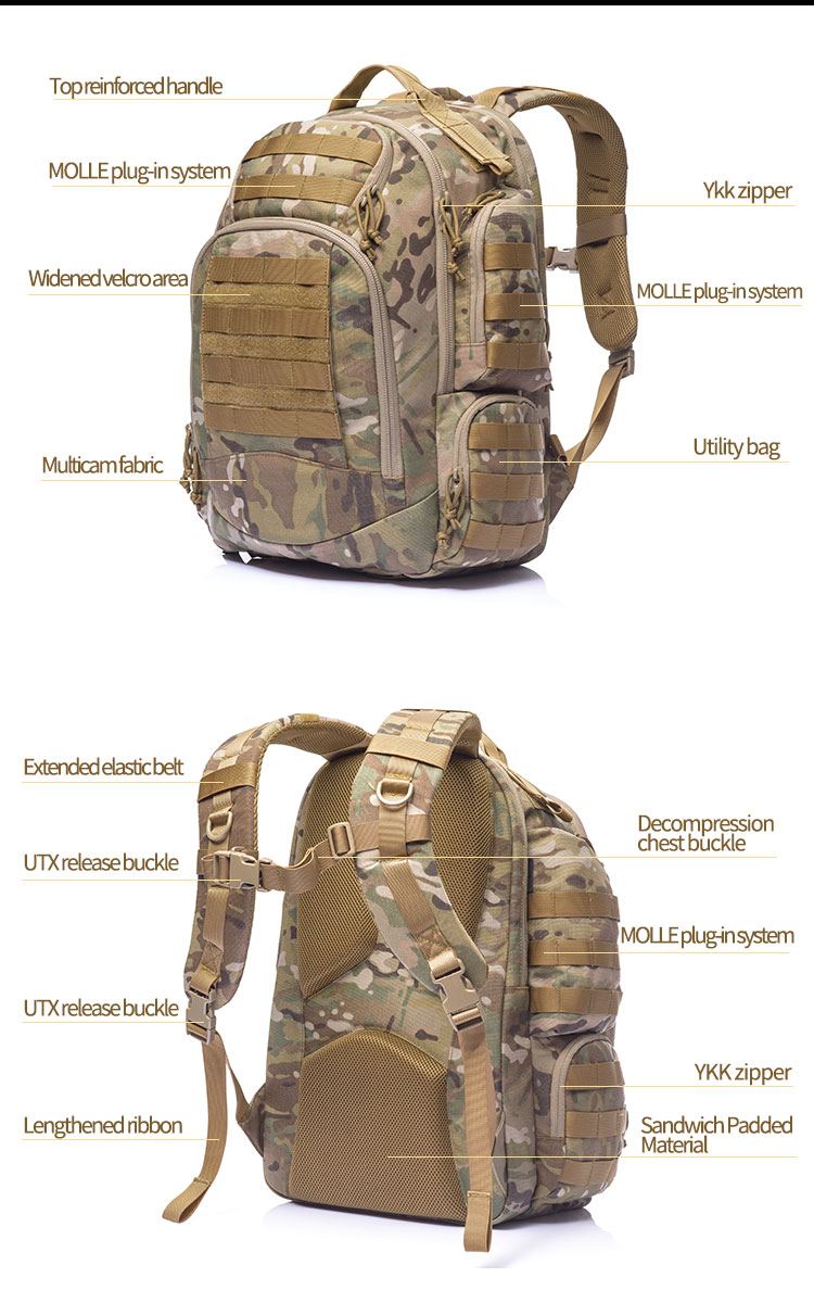 Yakeda outdoor equipment backpack all terrain camouflage multicam army ...