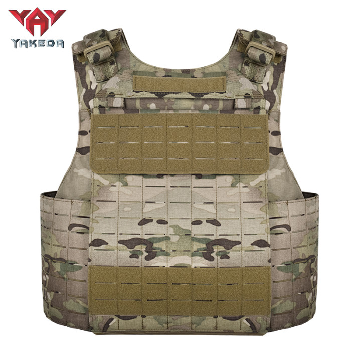 YAKEDA Camouflage Nylon Chaleco Tactico Combat MOLLE Plate Carrier Tactical Vest