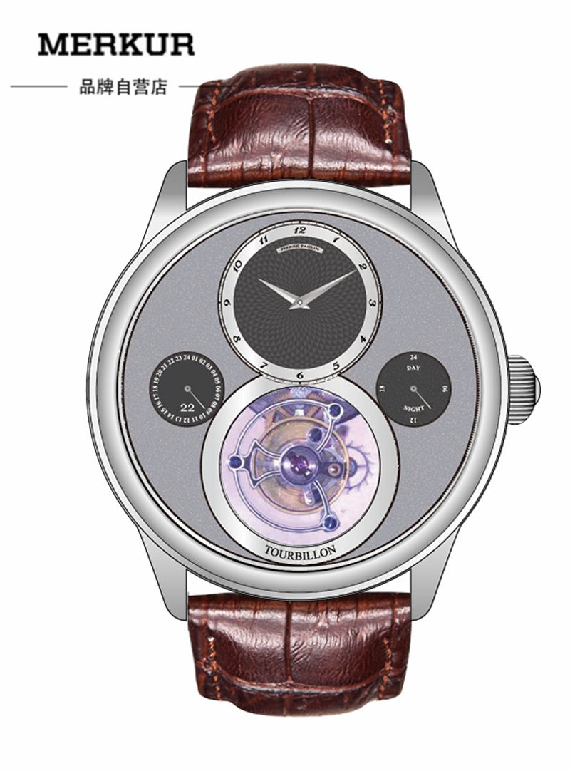 Flying Tourbillon Copy PIERRE PAULIN Genuine Mechanical Dress Luxury Mens  Watch