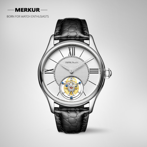 New Modern Style Flying Tourbillon PIERRE PAULIN Genuine Mechanical Dress Luxury Mens Watch Seagull Complicated Luxury