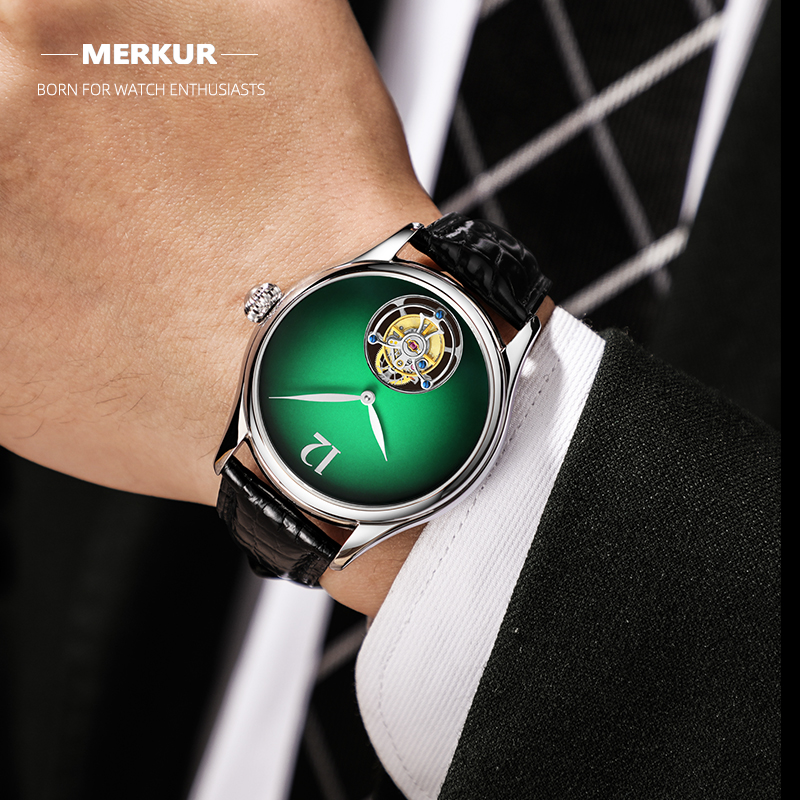 Flying Tourbillon PIERRE PAULIN Genuine Mechanical Dress Luxury Mens Watch  Seagull Complicated Luxury