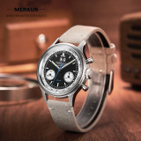 PIERRE PAULIN Vintage Panda German Watch 38MM Style Chronograph Mechanical Men's Watch Big Date Luxury Dress Mechanical