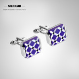 Chinese original MERKUR French cufflinks natural light Tigea eyes luxury stainless steel gift box