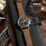 FOD Retro 70‘s Vintage  Chronograph Mechanical Men's Complicated Acrylic 38MM Small Luxury Classic Wrist Watch Military