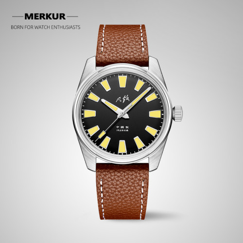 in stock Jan.Chinese original MERKUR Handwinding Mechanical  Retro Dress Watch 24 Rubis Chinese First Diver Watch Shipped